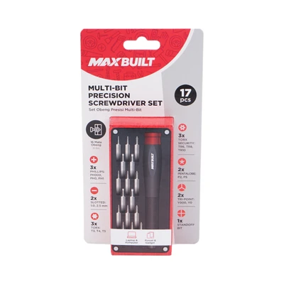 Gambar Maxbuilt Obeng Presisi Set 17 pcs - Hitam