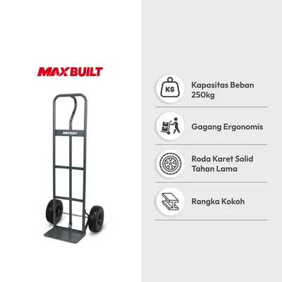 Gambar Maxbuilt 47x55x131 cm Troli Barang 250 Kg - Abu-Abu