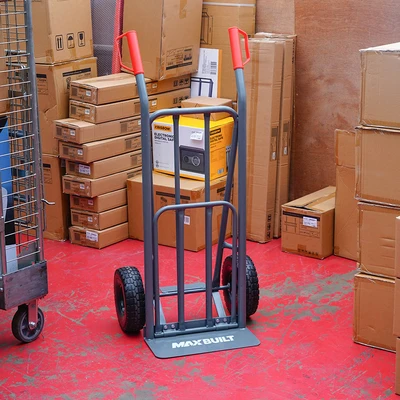 Gambar Maxbuilt 55x79x118 cm Troli Barang Lipat 250 Kg - Abu-Abu