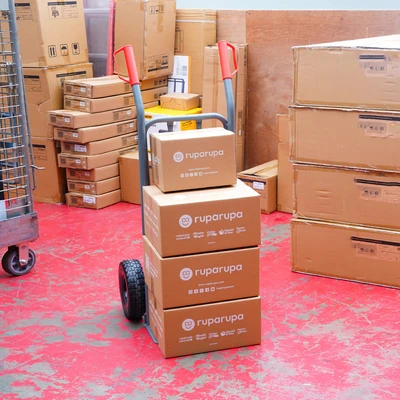 Gambar Maxbuilt 55x79x118 cm Troli Barang Lipat 250 Kg - Abu-Abu
