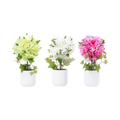 Gambar Forhom Bunga Artifisial Peony Bush Dengan Pot 20x20x32 cm Random