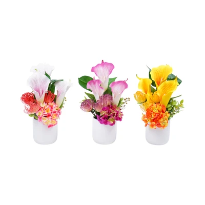 Gambar Forhom Bunga Artifisial Hydrangea Cella Dengan Pot 24x24x35 cm Random