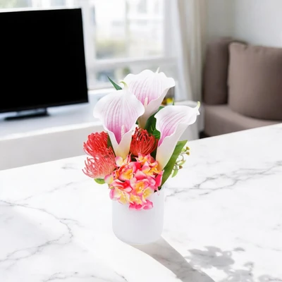 Gambar Forhom Bunga Artifisial Hydrangea Cella Dengan Pot 24x24x35 cm Random
