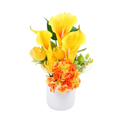 Gambar Forhom Bunga Artifisial Hydrangea Cella Dengan Pot 24x24x35 cm Random