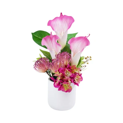 Gambar Forhom Bunga Artifisial Hydrangea Cella Dengan Pot 24x24x35 cm Random