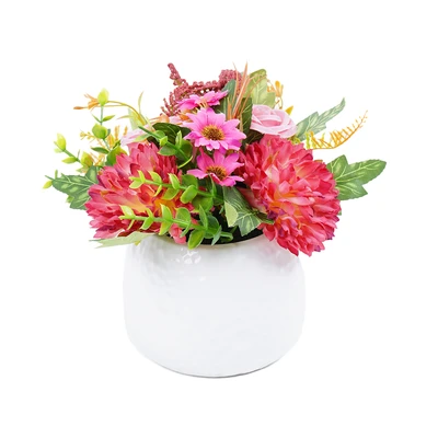 Gambar Forhom Bunga Artifisial Chrysanthemum Dengan Pot 17x17x16 cm Random