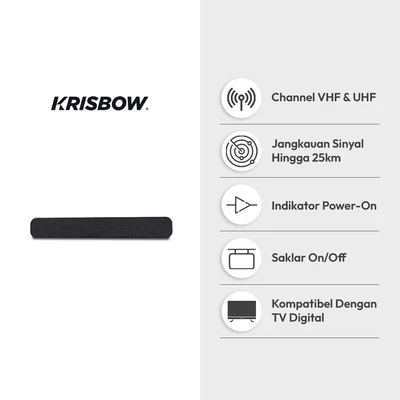 Gambar Krisbow Antena TV Indoor HDP-200 - Hitam