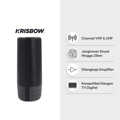 Gambar Krisbow Antena TV Indoor HDP-5 - Hitam