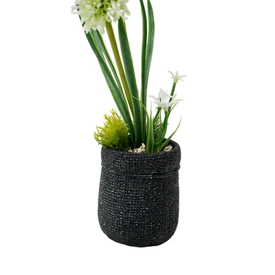Gambar Informa Bunga Artifisial Star Dengan Pot 10x10x22 cm - Putih