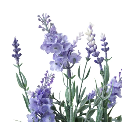 Gambar Informa Bunga Artifial Lavender Dengan Pot 12x12x27 cm - Biru