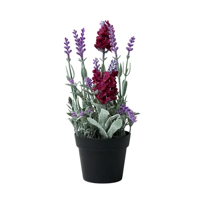 Gambar Informa Bunga Artifial Lavender Dengan Pot 12x12x27 cm - Merah/Ungu