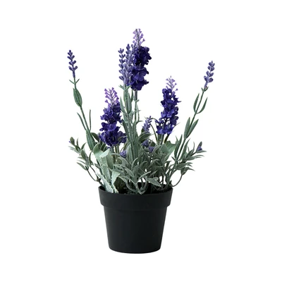 Gambar Informa Bunga Artifial Lavender Dengan Pot 12x12x27 cm - Ungu