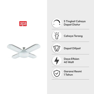 Gambar APA Bohlam LED Leaf 40 Watt 4000 Lumen Cool Daylight E27 - Putih