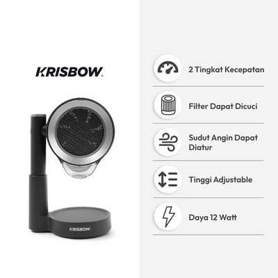 Gambar Krisbow Penghisap Asap Portabel 12 Watt - Hitam