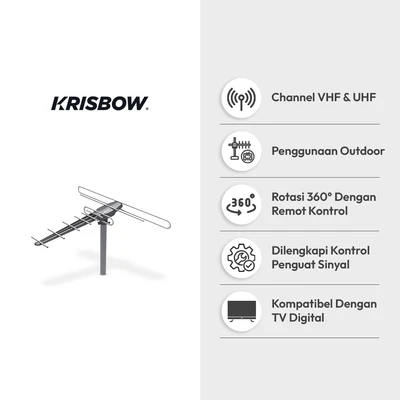 Gambar Krisbow Antena TV Outdoor ET5A - Hitam