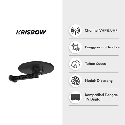 Gambar Krisbow Antena TV Outdoor UFO-5 - Hitam