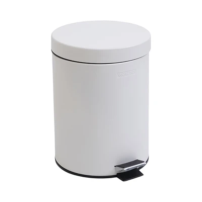 Gambar Krisbow Tempat Sampah Pedal Stainless Steel Round 5 Liter V2 - Putih