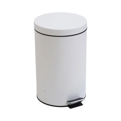 Gambar Krisbow Tempat Sampah Pedal Stainless Steel Round 12 Liter V2 - Putih