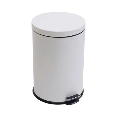 Gambar Krisbow Tempat Sampah Pedal Stainless Steel Round 20 Liter V2 - Putih