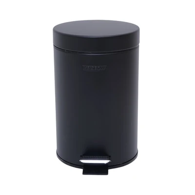 Gambar Krisbow Tempat Sampah Pedal Stainless Steel Round 3 Liter V2 - Hitam