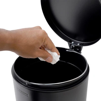 Gambar Krisbow Tempat Sampah Pedal Stainless Steel Round 5 Liter V2 - Hitam