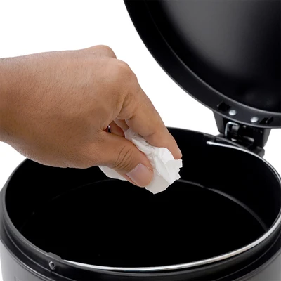 Gambar Krisbow Tempat Sampah Pedal Stainless Steel Round 20 Liter V2 - Hitam