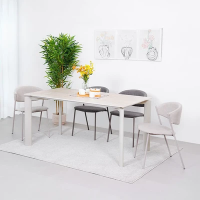 Gambar Informa Elmore Meja Makan Travertine