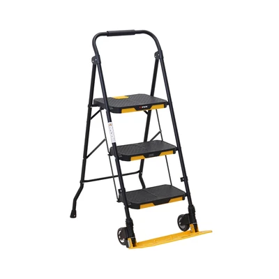 Gambar Fixsteps Tangga Lipat Troli Steel 2in1 3 Step - Hitam