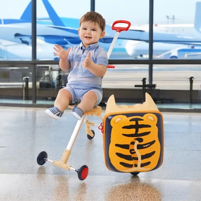 Gambar Passport Koper Anak PP Sittable Tiger 20 Inch - Oranye