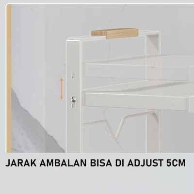 Gambar Stora Rak Microwave 1 Tingkat Extendable - Putih