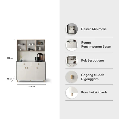 Gambar Informa Ivest Lemari Kabinet Dapur High - Cokelat Taupe