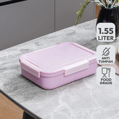 Gambar Appetite Cassie Kotak Makan 4 Sekat 1.55 Liter - Pink