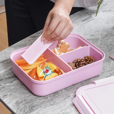 Gambar Appetite Cassie Kotak Makan 4 Sekat 1.55 Liter - Pink
