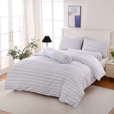 Gambar Sleeplite 120x200 cm Set 4 Pcs Seprai Single Microfiber Stripe Joan
