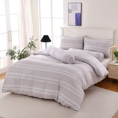 Gambar Sleeplite 160x200 cm Set 6 Pcs Seprai Queen Microfiber Stripe Cloy