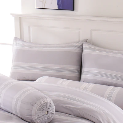 Gambar Sleeplite 160x200 cm Set 6 Pcs Seprai Queen Microfiber Stripe Cloy