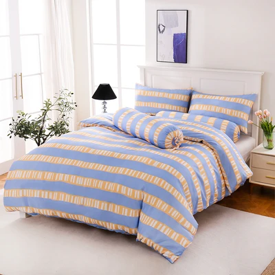 Gambar Sleeplite 120x200 cm Set 4 Pcs Seprai Single Microfiber Stripe Lulu