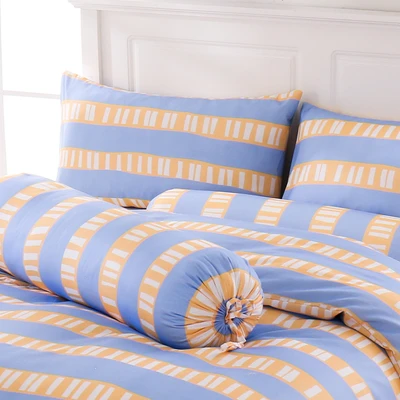 Gambar Sleeplite 120x200 cm Set 4 Pcs Seprai Single Microfiber Stripe Lulu