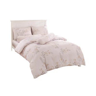 Gambar Sleeplite 160x200 cm Set 6 Pcs Seprai Queen Microfiber Flower Stel