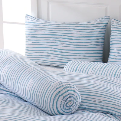 Gambar Sleeplite 160x200 cm Set 6 Pcs Seprai Queen Microfiber Stripe Lark