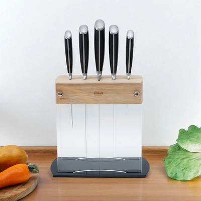Gambar Culinart Pisau Dengan Block Penyimpanan Set 6 pcs Transparan