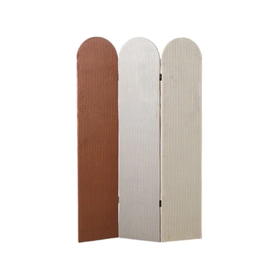 Gambar Informa Partisi 3 Panel Line Velvet HD63 - Cokelat