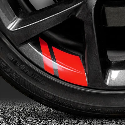 Gambar Otto Klasse 7x10 cm Stiker Velg Mobil Hub Retrofit - Merah