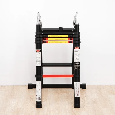 Gambar Fixsteps 3.8 Mtr Tangga Teleskopik Soft Close 2X5 Step - Hitam