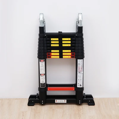 Gambar Fixsteps 6.3 Mtr Tangga Teleskopik Soft Close 2X9 Step - Hitam
