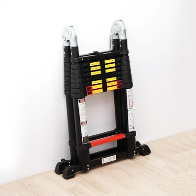 Gambar Fixsteps 6.3 Mtr Tangga Teleskopik Soft Close 2X9 Step - Hitam