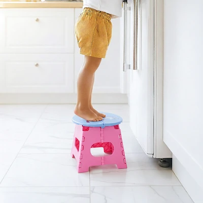 Gambar Kindla Bangku Pijak Lipat Round Top Unicorn - Pink