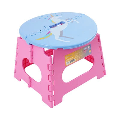 Gambar Kindla Bangku Pijak Lipat Round Top Unicorn - Pink