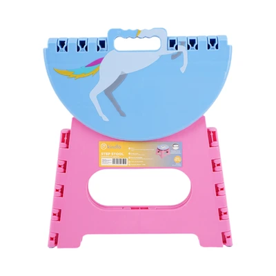 Gambar Kindla Bangku Pijak Lipat Round Top Unicorn - Pink
