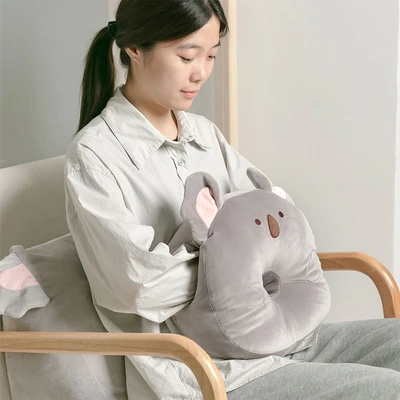 Gambar Ataru Bantal Tidur Dacron Koala O 30x32x15 cm - Abu-abu